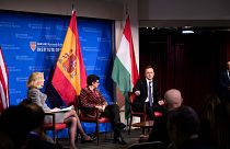 A magyar külügyminiszter a Harvard Egyetem panelbeszélgetésén