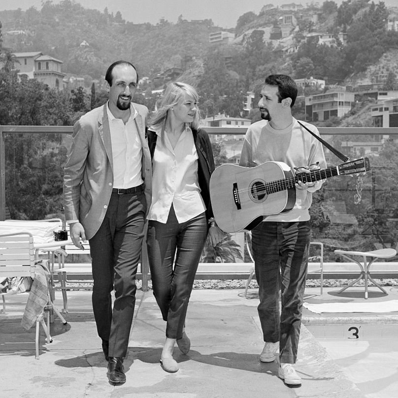 Paul Stookey, Mary Travers és Peter Yarrow Hollywoodban, 1965-ben