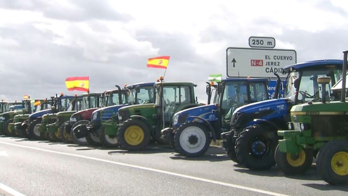 وقفة المزارعين في إسبانيا