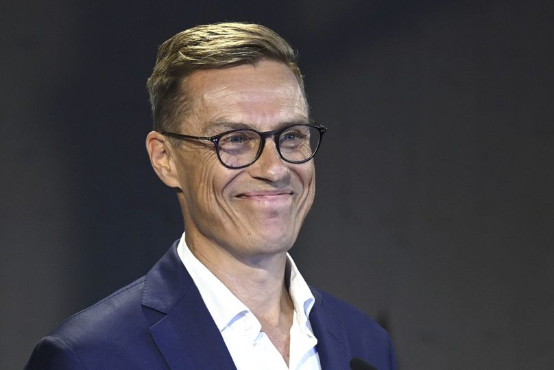 Former Prime Minister of Finland, Alexander Stubb of The National Coalition Party, during his press conference in Helsinki, Wednesday, Aug. 16, 2023.
