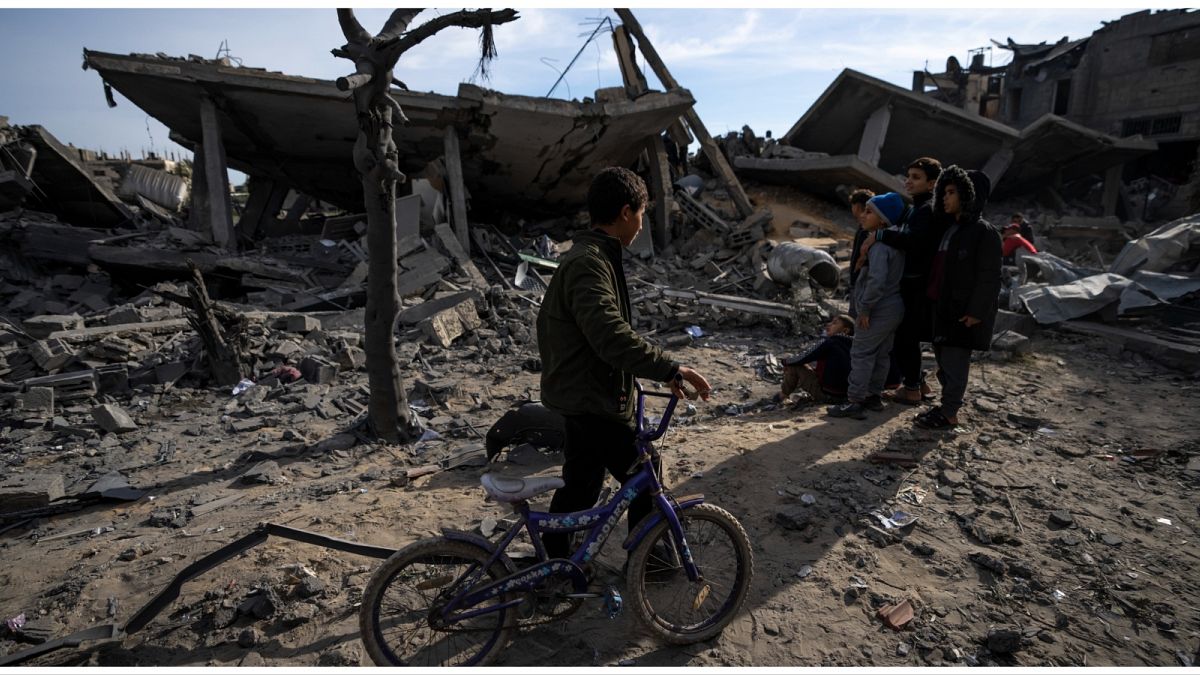 منازل مهدمة نتيجة القصف الإسرائيلي - رفح 