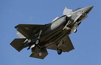 An F-35B fighter jet lands at Luke Air Force Base in this Tuesday, Dec. 10, 2013 file photo, in Goodyear, Ariz.