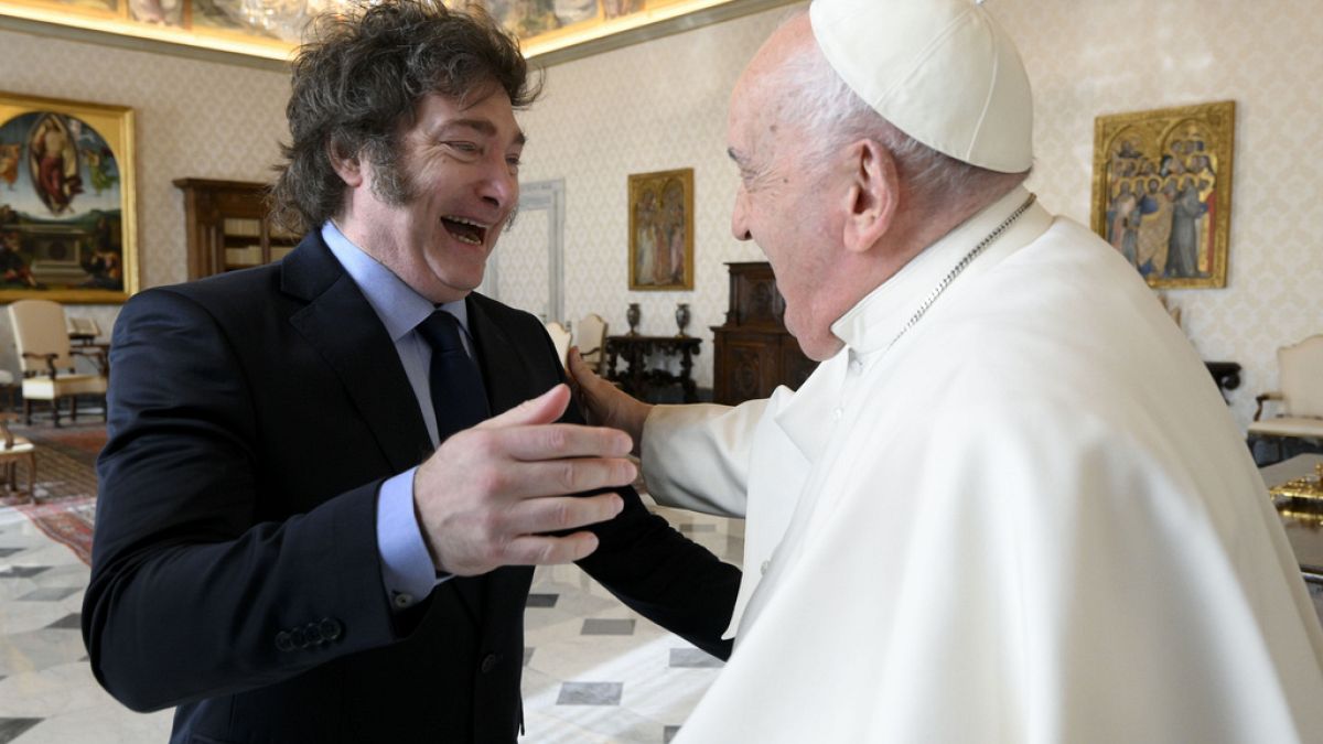 Der argentinische Präsident Javier Milei und Papst Franzikus
