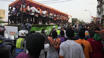 Jubilant Ivory Coast football fans flock to team's AFCON victory parade