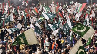 الاحتفالات عقب الانتخابات في باكستان
