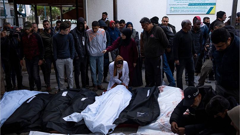 کشته‌شدگان حملات اسرئیل در سردخانه بیمارستانی در رفح