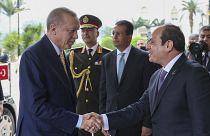 الرئيس التركي رجب طيب أردوغان يصل إلى مصر