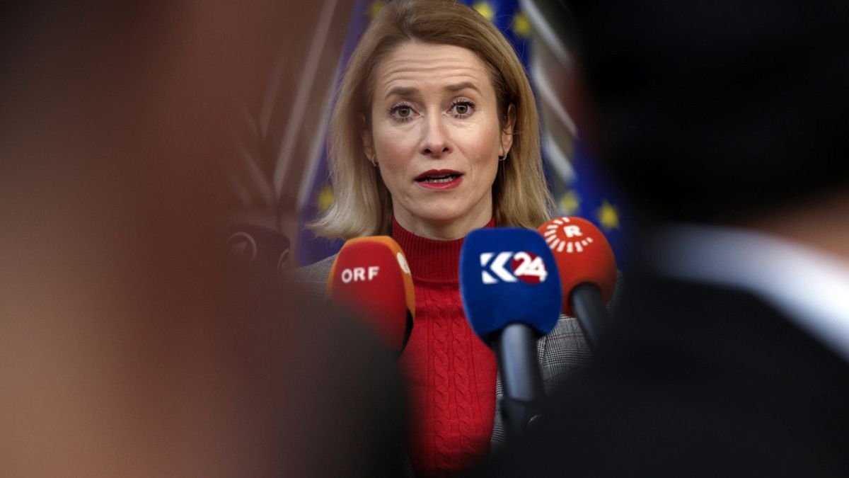La prima ministra estone Kaja Kallas 