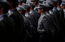Truppe di montagna "Gebirgsjaeger" Soldati della Bundeswehr partecipano a una cerimonia di giuramento a Monaco, Germania, giovedì 14 settembre 2023. 
