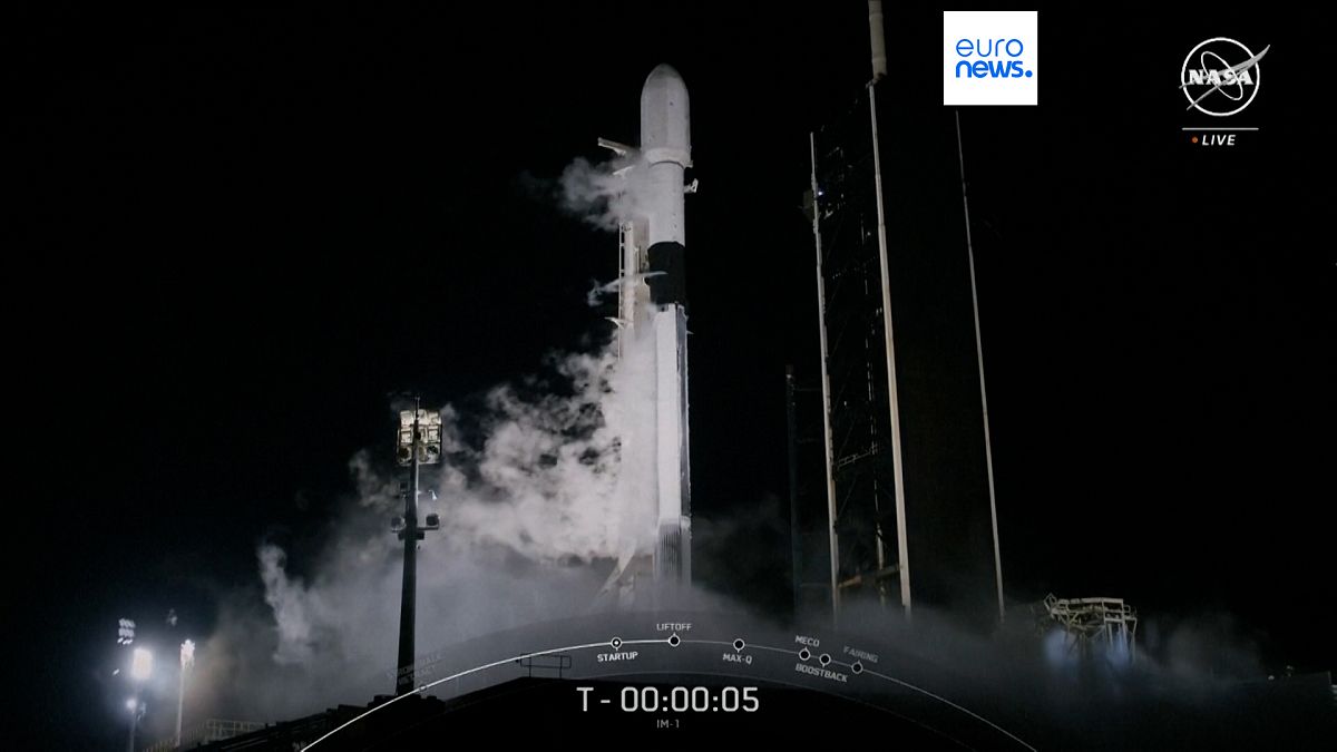 Il lancio della sonda di Intuitive Machines dal Kennedy Space Center in Florida (15 febbraio 2024)