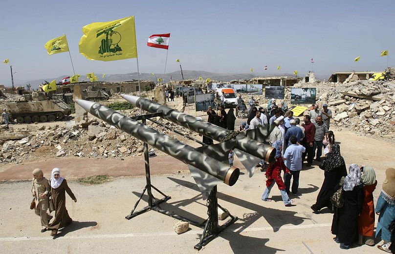 صواريخ حزب الله في مدينة الخيام اللبنانية. 2008/05/23