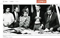 Fransız dergisi L'Express'nin eski yöneticisi Philippe Grumbach (sağdan ikinci)