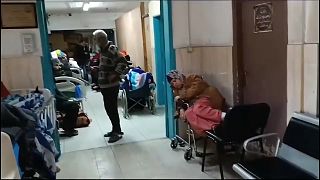 صورة مأخوذة من مقطع فيديو للمستشفى من الداخل
