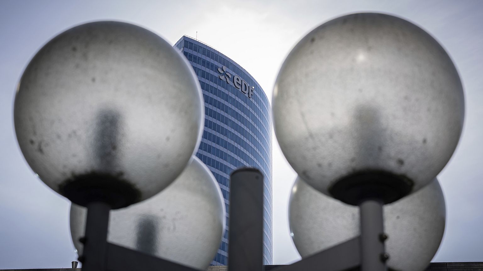 EDF (Electricite de France) headquarters, the main French electricity provider, is seen in the La Defense business district in Courbevoie near Paris, France, March 2023. 