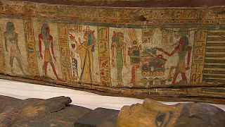 Spanish scientists begin restoration of a 3,000-year-old Egyptian wooden sarcophagus