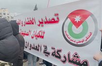 أردنيون يتظاهرون تضامنا مع غزة وضد تصدير الخضار والفواكه من الأردن إلى إسرائيل