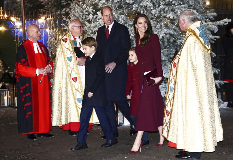 Katlain hercegnét utoljára karácsonykor lehetett látni Sandringhamben - itt családjával a londoni Westminster-apátságba tart