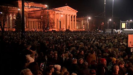 Manifestación en Budapest contra el caso de abuso
