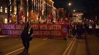 Protest gegen Akademikerball in Wien in Österreich