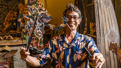 WATCH: The puppet master fanning the flames of traditional shadow theatre