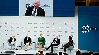 AB dış politika şefi Josep Borrell 16-18 Şubat 2024 Münih Güvenlik Konferansı'nda bir tartışma panelinde konuştu