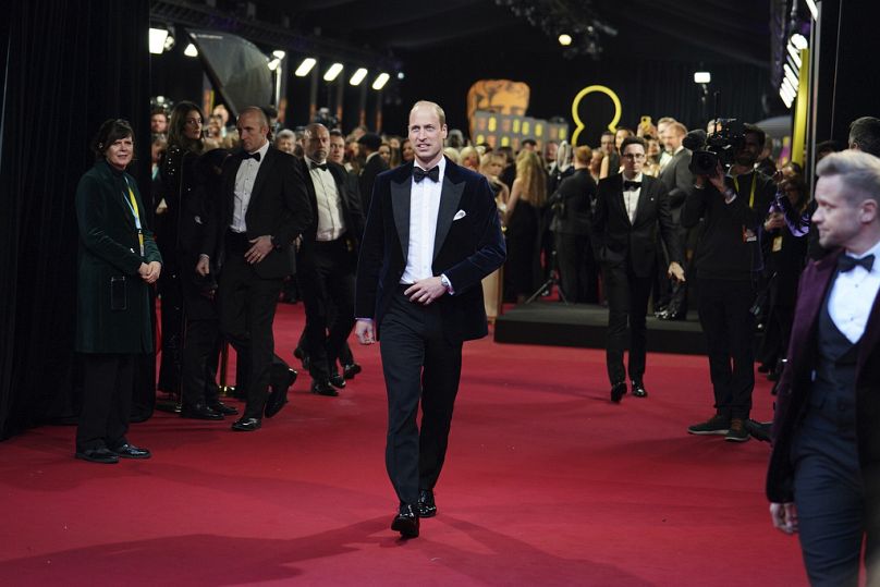 Britain's Prince William, president of BAFTA, arrives for the 77th British Academy Film Awards, BAFTA, in London