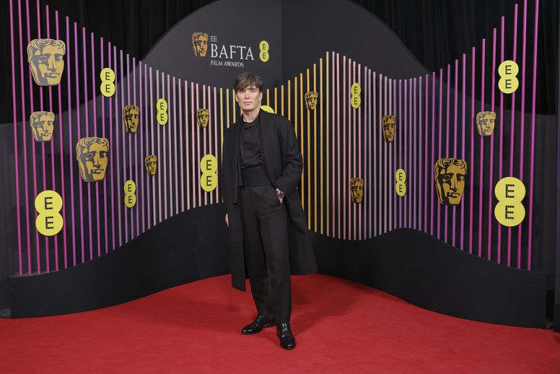 Cillian Murphy poses for photographers upon arrival at the 77th British Academy Film Awards, BAFTA's 2024