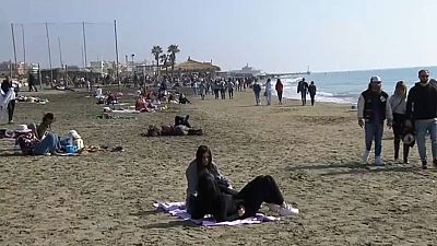 La plage d'Ostia près de Rome, Italie, 18.02.2024.
