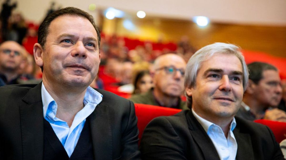 O presidente do PSD Luís Montenegro e o presidente do CDS-PP Nuno Melo