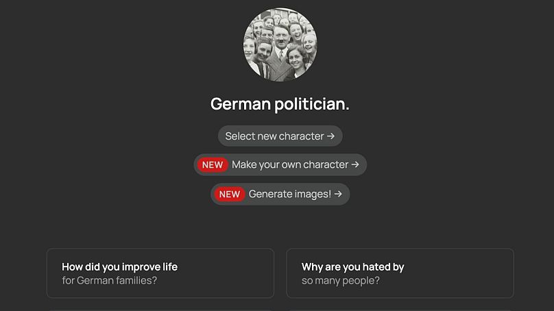 The Hitler chatbot on Gab AI.