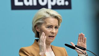 Ursula von der Leyen, the president of the European Commission, announced her re-election bid on Monday afternoon.