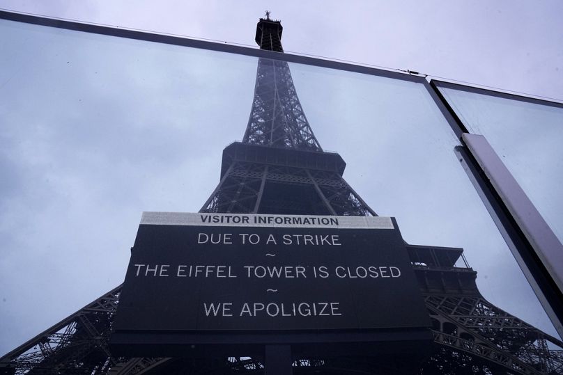 Wegen eines Streiks war der Eiffelturm zum zweiten Mal innerhalb von zwei Monaten geschlossen.