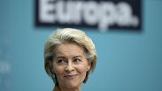 Ursula von der Leyen, President of the European Commission, is pictured during a press conference after a board meeting of the Christian Democratic Union (CDU) in Berlin, Germ