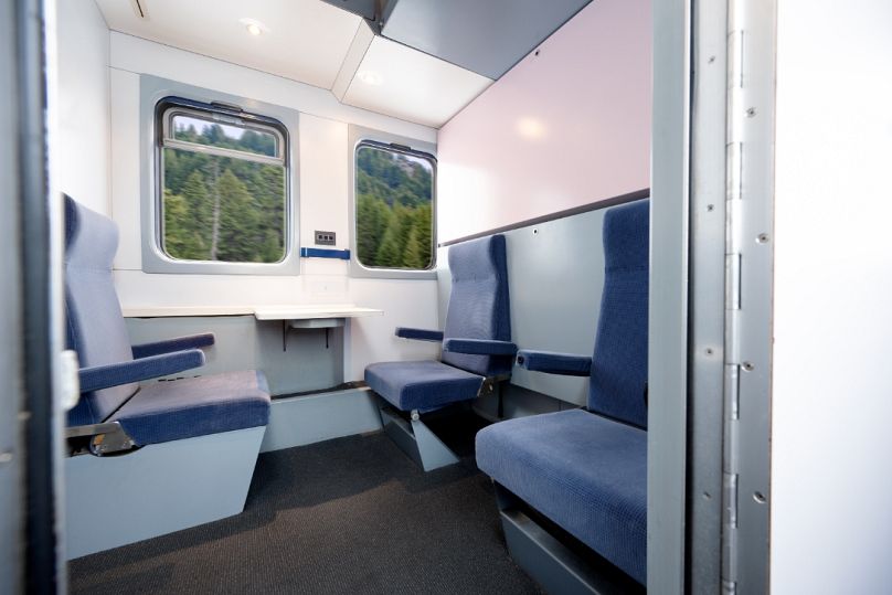 A view of one of the cabin options aboard the train
