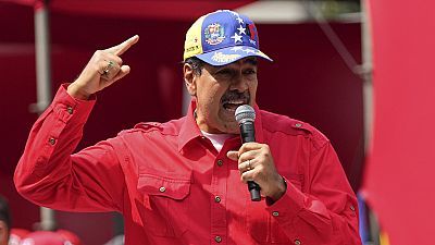  نيكولاس مادورو يتحدث إلى أنصاره خلال حدث بمناسبة ذكرى الانقلاب الفاشل عام 1992 بقيادة الرئيس الراحل هوغو تشافيز، قصر ميرافلوريس الرئاسي في كاراكاس، فنزويلا، 4 فبراير 202