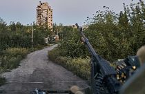 Ukrán katona a donyecki Avdijivkánál