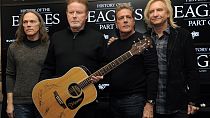 Members of The Eagles, from left, Timothy B. Schmit, Don Henley, Glenn Frey and Joe Walsh at the 2013 Sundance Film Festival.