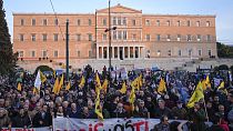 Agricoltori protestano ad Atene