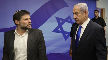 رئيس الحكومة الإسرائيلية نتنياهو مع وزير المالية المتطرف سموتريتش