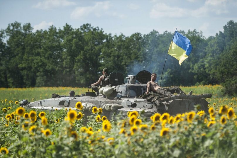 A tank in Ukraine.