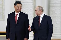 Os presidentes chinês e russo