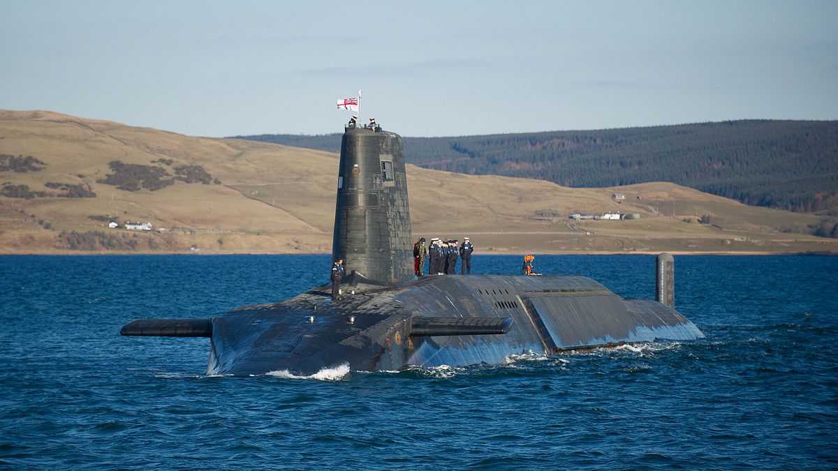 L'un des sous-marins de classe Vanguard de la marine royale britannique.