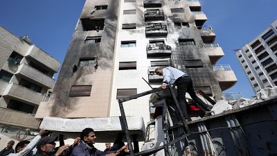 قصف إسرائيلي استهدف مبنى سكنيا في العاصمة السورية دمشق