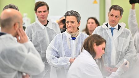 Belgium's Prime Minister Alexander De Croo and Commission Vice President Margrethe Vestager visited the Ghent-based facility of leading immunology company Argenx.