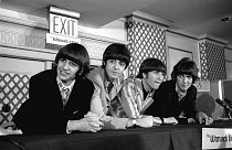 Το διάσημο τραγουδιστικό συγκρότημα Beatles εμφανίζεται σε συνέντευξη Τύπου που παραχώρησε στο ξενοδοχείο Warwick στη Νέα Υόρκη, στις 22 Αυγούστου 1966.