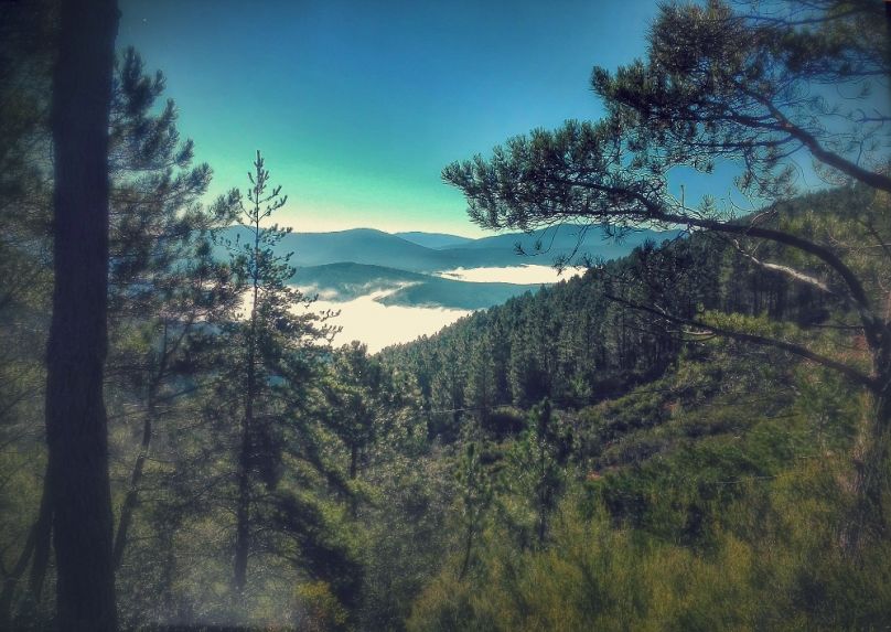 Lo splendido panorama della catena montuosa della Sierra de Francia.