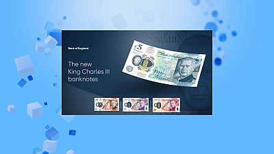 Imagen de los nuevos billetes facilitada por el Banco de Inglaterra