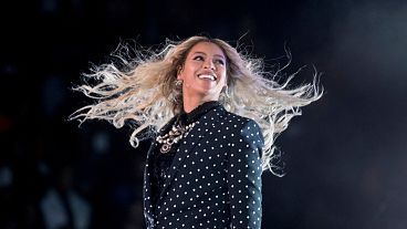 Beyonce performs at a Get Out the Vote concert for Democratic presidential candidate Hillary Clinton at the Wolstein Center in Cleveland, 4 November 2016. 