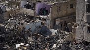 Edificios destruidos en la Franja de Gaza.