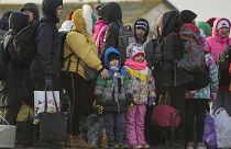 Украинские беженцы на молдавской границе, 10 марта 2022 года